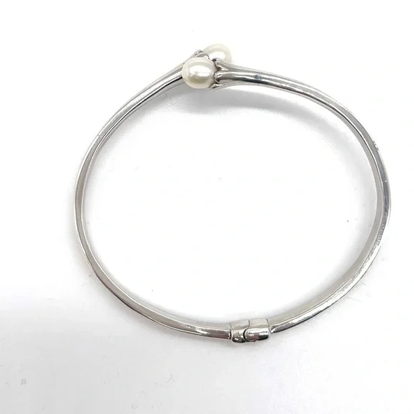 ALWAND VAHAN signed 925 Sterling with Pearl Cuff Bracelet - Picture 3 of 4